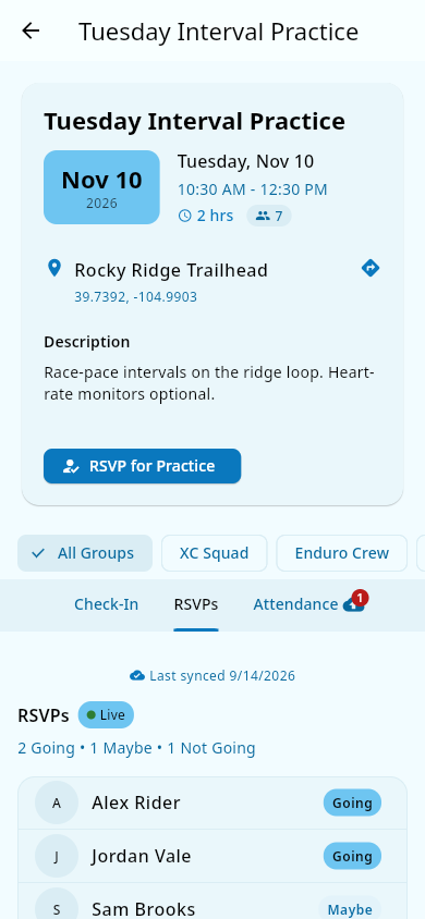 RSVP control
