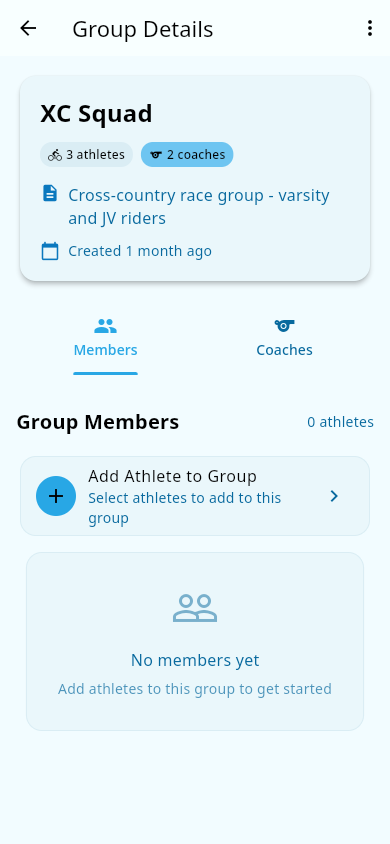 Group detail, Members tab