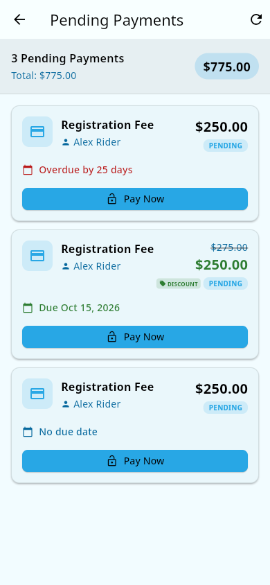 Promo applied to a fee