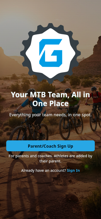 Welcome screen