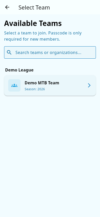 Pick, join, or create a team