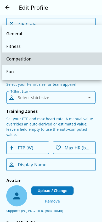 Season objective category picker